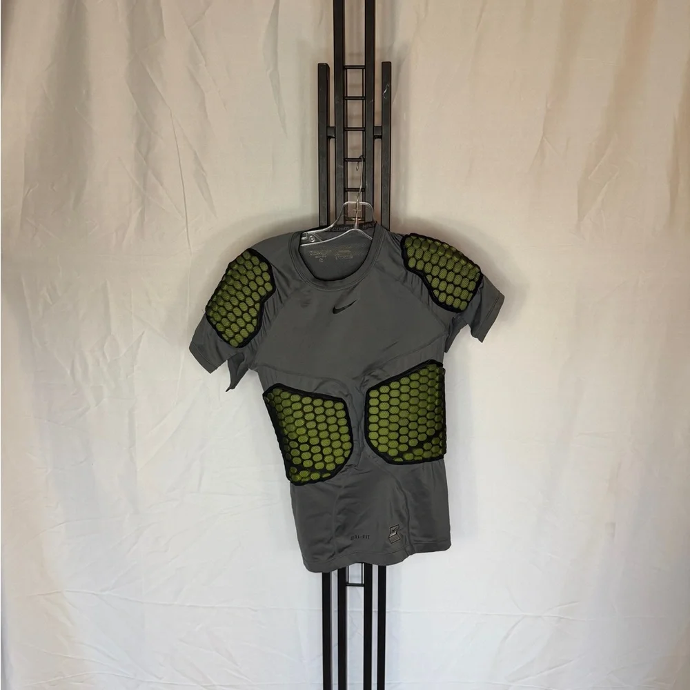 Nike Kids Gray and Lime Green Performance Jersey